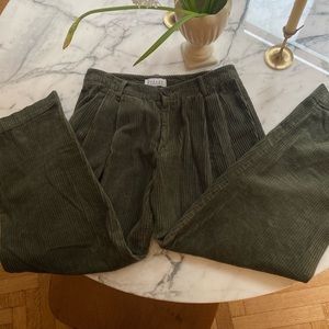 Green corduroy pants